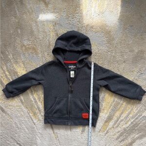 OshKosh B'gosh Charcoal Hoodie with Red Accents